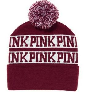 Victoria Secret PINK maroon color beanie